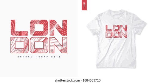 London. Abstract Geometric T-shirt Vector Design, Poster, Print, Template.