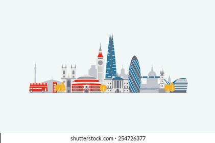 London abstract skyline