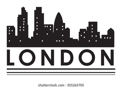 London, abstract skyline symbol, vector illustration