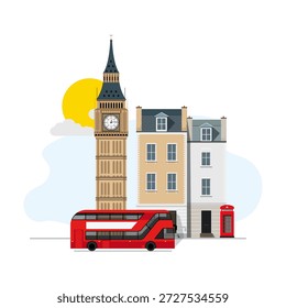 Londres. Arquitectura de Londres. Ilustración vectorial