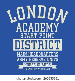 London army typography, t-shirt graphics, vectors, 