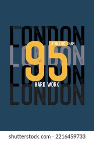 london athletic team,t-shirt design fashion vector