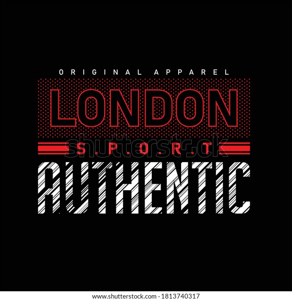 London Authentic Original Apparel Vintage Fashion Stock Vector (Royalty ...