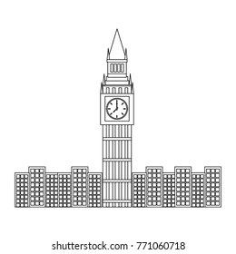 london big ben clock tower famous building city
