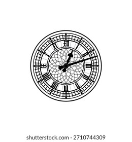 London big ben clock vector