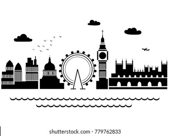 London black & white background