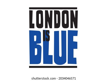 London is Blue Comic Typography Style 