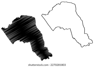 London Borough of Camden (United Kingdom of Great Britain and Northern Ireland, Ceremonial county and region Greater London, England) map vector illustration, scribble sketch map