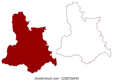 London Borough of Lewisham (United Kingdom of Great Britain and Northern Ireland, Ceremonial county and region Greater London, England) map vector illustration, scribble sketch map