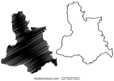 London Borough of Lewisham (United Kingdom of Great Britain and Northern Ireland, Ceremonial county and region Greater London, England) map vector illustration, scribble sketch map