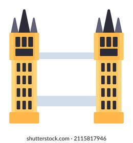 London bridge icon, editable vector

