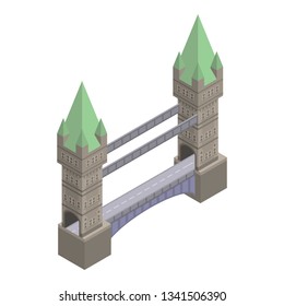 London bridge icon. Isometric of london bridge vector icon for web design isolated on white background
