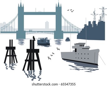 London bridge illustration