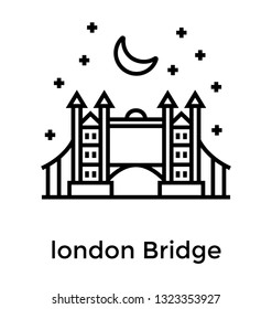 London bridge line vector design 