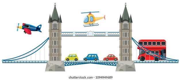 over bridge images clipart