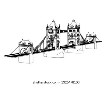 London bridge sketch vector