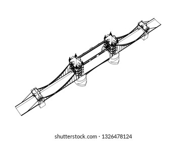 London bridge sketch vector