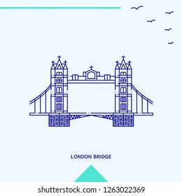 LONDON BRIDGE skyline vector illustration