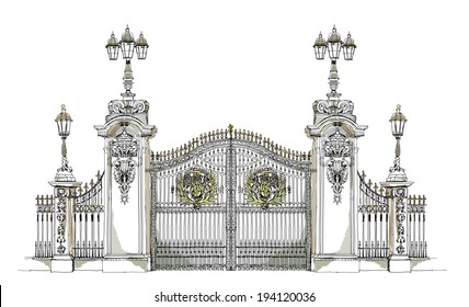 London, Buckingham palace gate, Sketch collection