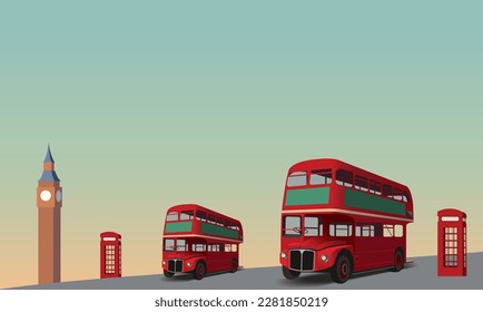 London bus and big ben