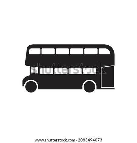 london bus icon, double decker bus vector