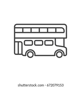 London Bus Line Icon Double Decker Stock Vector (Royalty Free ...