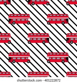 London bus seamless background. Vector, Eps 10