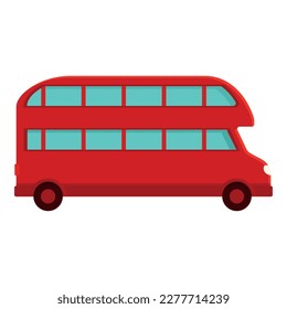London bus tour icon cartoon vector. Double decker. Old city