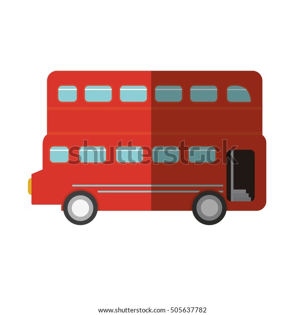 london bus transport service icon vector
illustration design