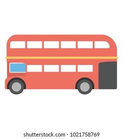 
London bus vector icon in flat design 

