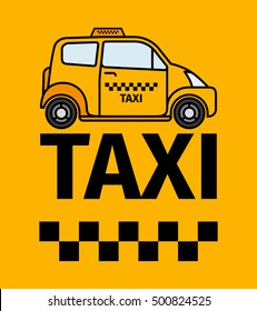 London cab taxi transport, advertising poster, vector illustration