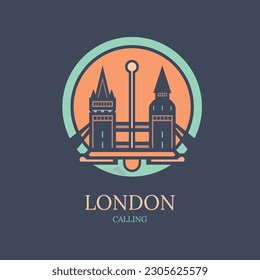 Logotipo del vector plano en Londres