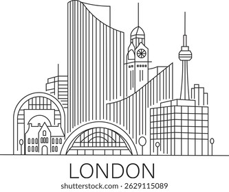 Londres, Canadá City Line Draw Minimalista Simples
