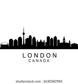 Londres com Canadá Skyline, Cityscape e Vetor.