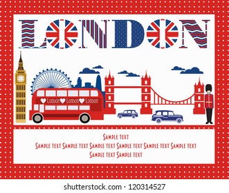 London card design. vector illustration