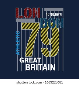 London City athletic,typography graphic for print t shirt,vector illustration,line art,style,sports