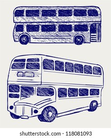 London city bus. Doodle style