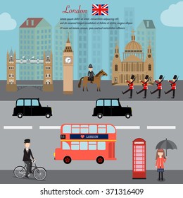 London city  capital of England Great Britain  vector illustration EPS10.