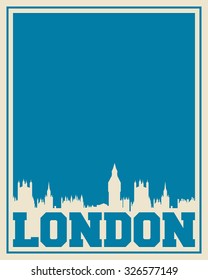 London city concept, logo, label. Word and Icon Cloud. Hipster style. T-shirt design. Typography. Creative poster design.