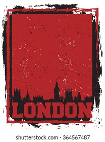 London city concept, logo, label. Word and Icon Cloud. Hipster style. T-shirt design. Typography. Creative poster design.