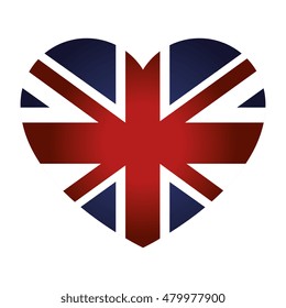 london city flag in heart shape