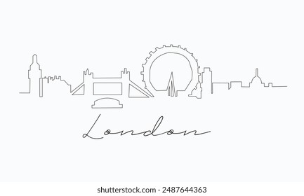 London City Line Draw Free Vector
