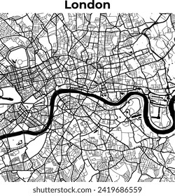 London City Map, Cartography Map, Street Layout Map