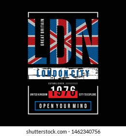 LONDON city modern graphic design t shirt for ready print