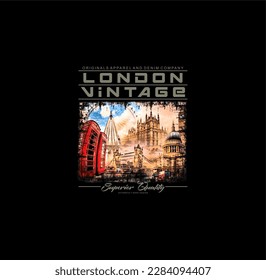 LONDON CITY PHOTO PRINT T SHIRT DESIGN