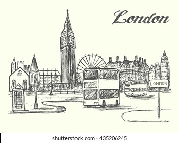 1,176 City skyline drawn london Images, Stock Photos & Vectors ...