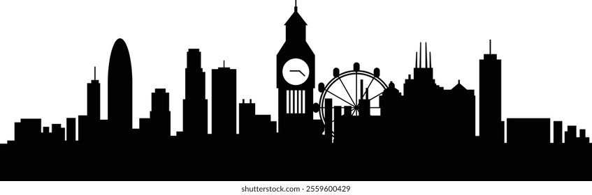 London city silhouette prepared in vector