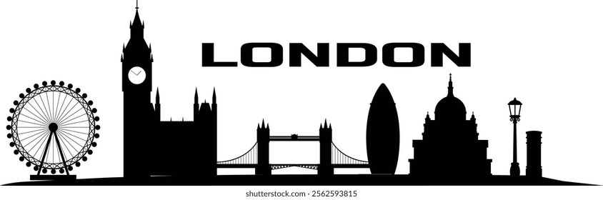 London city silhouette prepared in vector