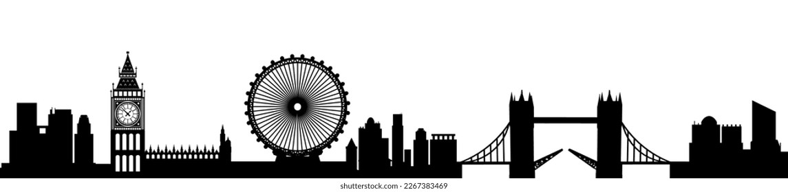 London city silhouette skyline - stock vector