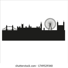 London City Skyline from London in England. illustration for web and mobile design.